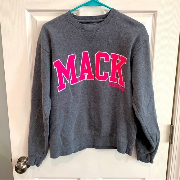 Mackinac‎ crew neck sweatshirt MACK gray pink XS - Picture 1 of 5